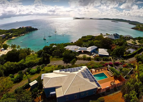 luxury villa rental overlooking Secret Harbor Beach in Saint Thomas USVI